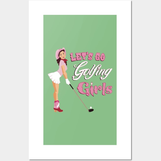 Lets go golfing girls Wall Art by Apescribbles